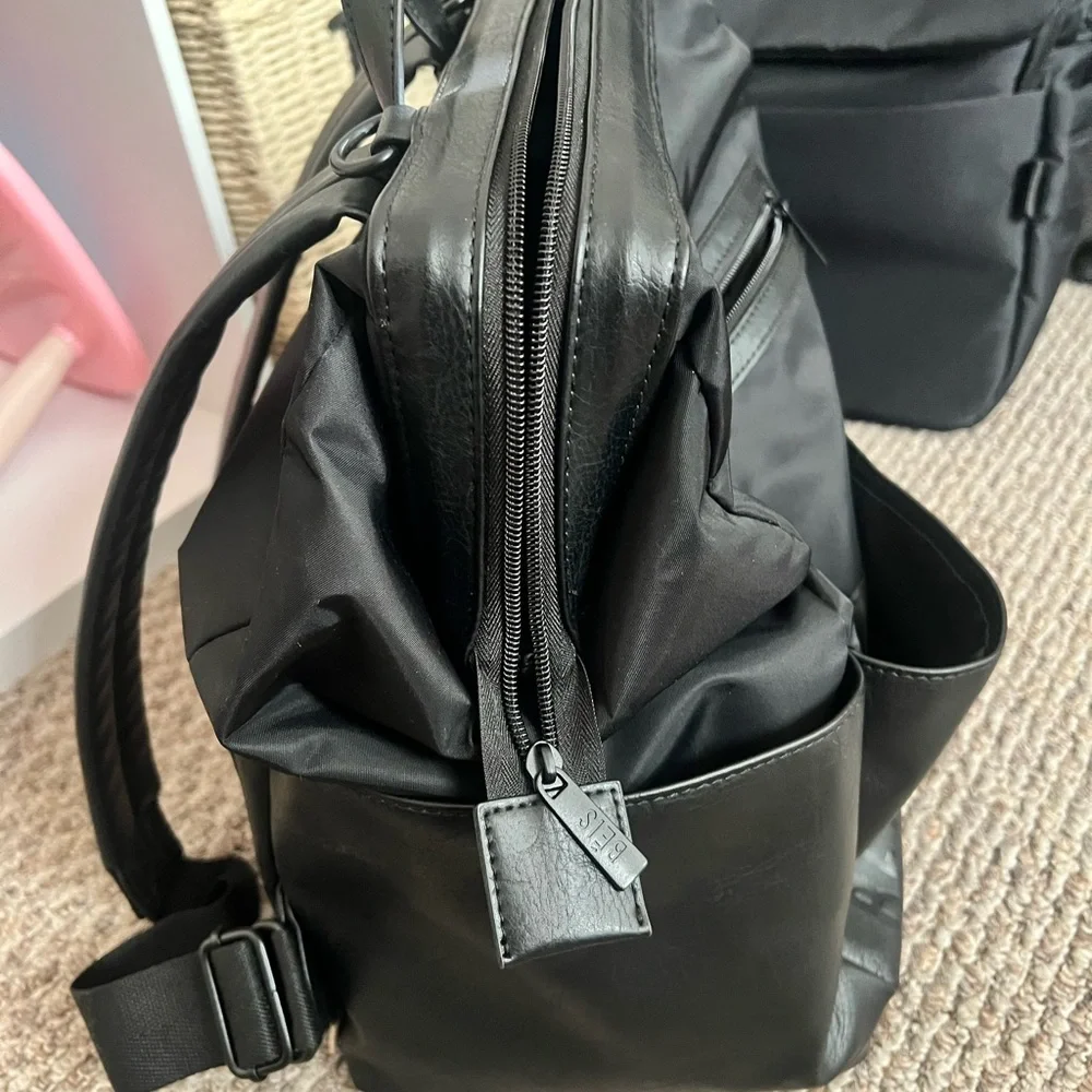 BEIS Black Baby Bag Backpack Tote